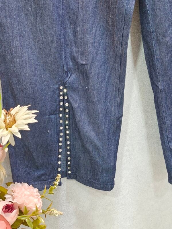 oplus_2097184 Denim cord set ( Stone Work )