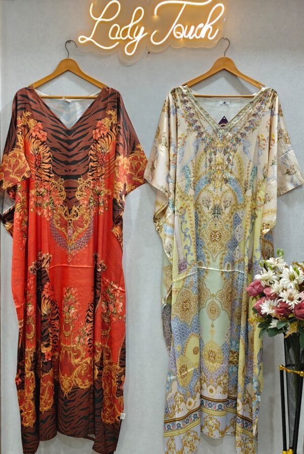 Stone Work Kaftan Gown(Combo)