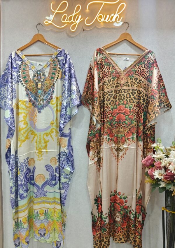 Stone Work Kaftan Gown(Combo)